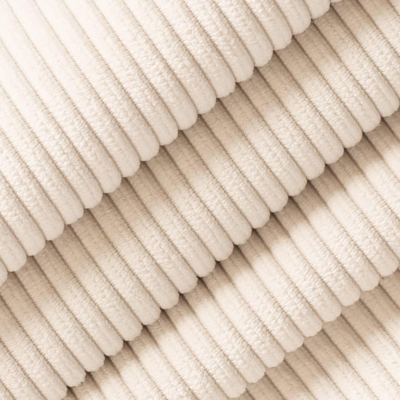 White Small Scale Corduroy Chenille Upholstery Fabric by The Yard - SKU: Cosmo Coconut